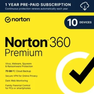 Norton – 360 Premium (10 Device) Antivirus Internet Security Software
